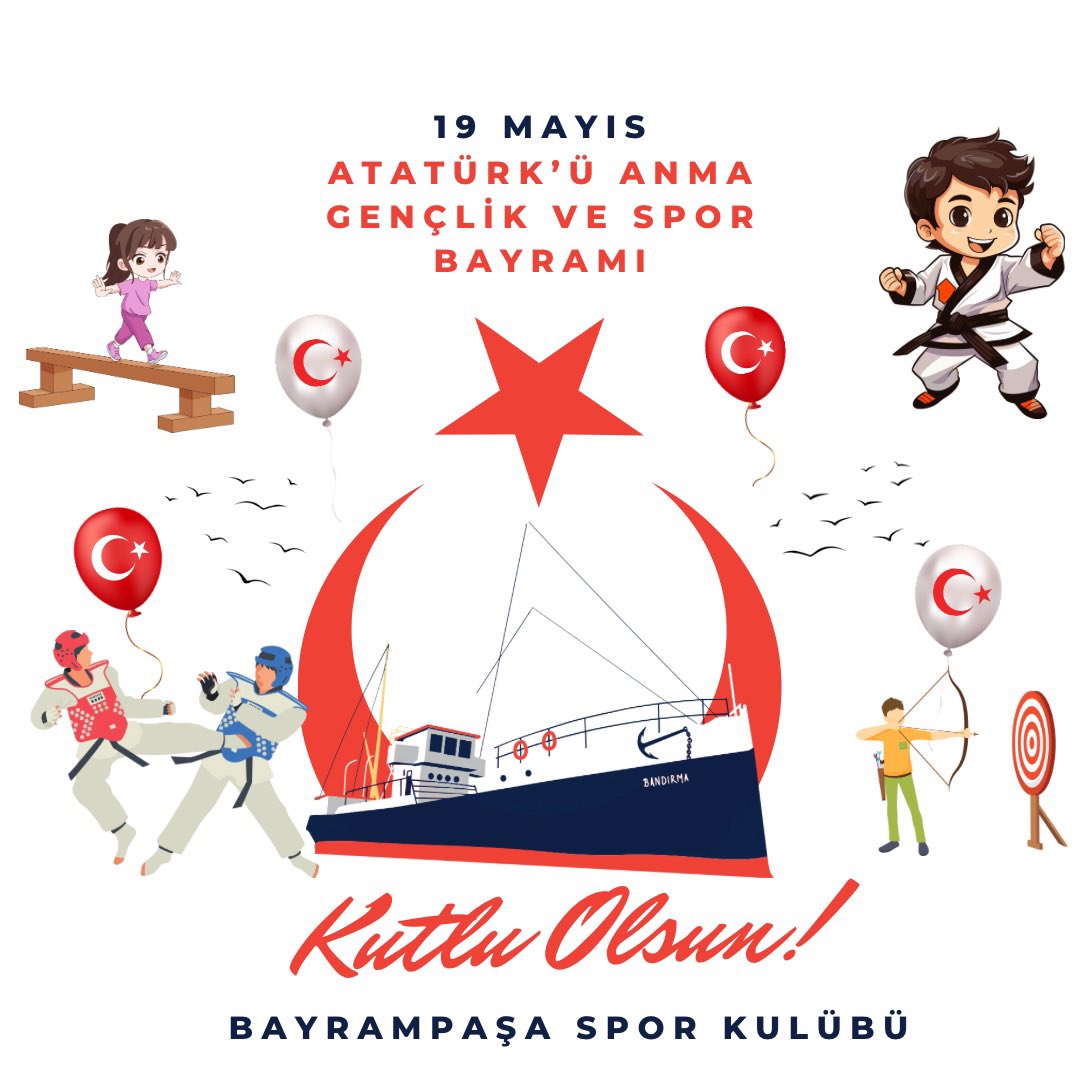 19 Mayıs Atatürk'ü Anma, Gençlik ve Spor Bayramı'mızı kutluyor, başta Büyük Önder Gazi  Mustafa Kemal ATATÜRK olmak üzere Milli Mücadele kahramanlarını, vatanın bölünmez bütünlüğü için canlarını feda eden tüm şehitlerimizi rahmet, minnet ve şükranla anıyorum.