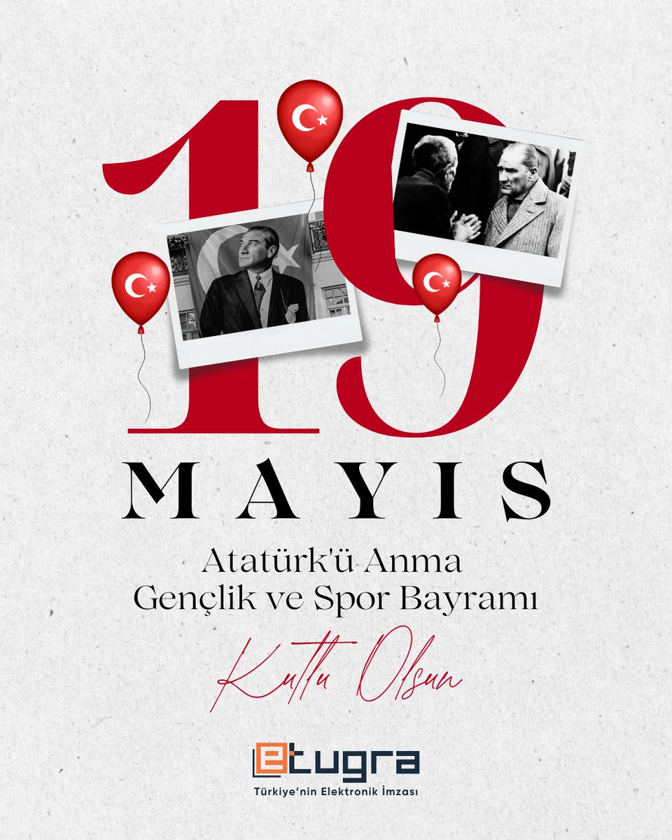 19 Mayıs Atatürk'ü Anma, Gençlik ve Spor Bayramı'mız kutlu olsun!
