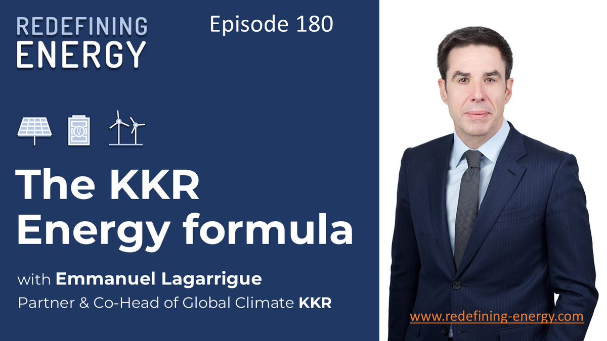 Redef_Energy's tweet image. 🎙️Ep180. The KKR Energy formula
#applepodcast podcasts.apple.com/gb/podcast/red…
#spotify open.spotify.com/show/4FDIRo16s…
@gerardreid14 and @MegaWattXinfo invite @KKR_Co Emmanuel Lagarrigue to discuss Energy investment strategies