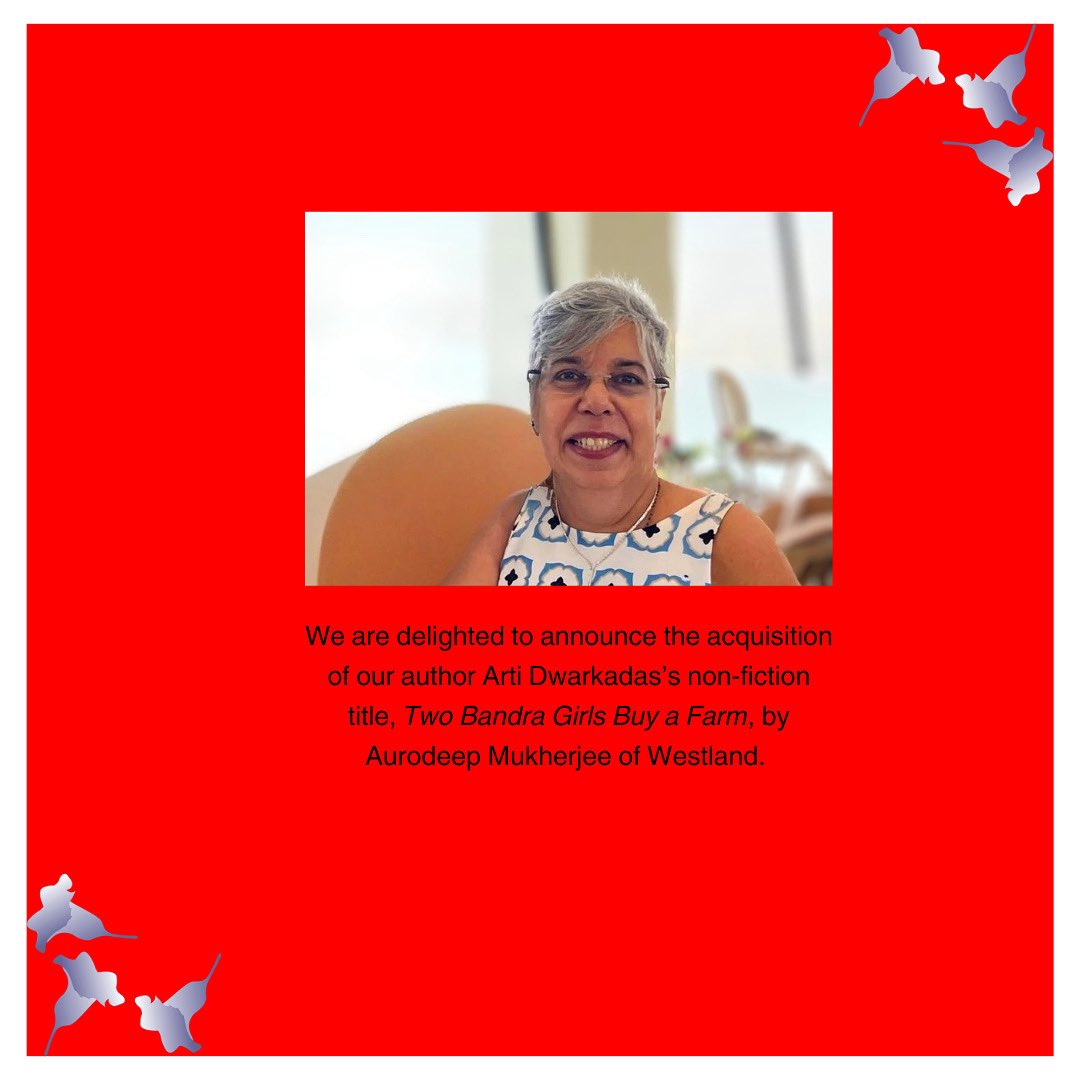 Smita Khanna (@smitakhanna3) on Twitter photo Brave, funny, engaging and all heart. Delighted that <a href="/artidwarkadas/">Arti Dwarkadas</a> courage (and quirk!) found so much love from <a href="/AurodeepM/">Aurodeep Mukherjee</a> at <a href="/WestlandBooks/">Westland Books</a>. <a href="/jayapriya88/">jayapriya vasudevan</a> <a href="/JacarandaLit/">Jacaranda Literary Agency</a> #NewBook #literaryagent #bookagent #jacarandapropaganda Brave, funny, engaging and all heart. Delighted that <a href="/artidwarkadas/">Arti Dwarkadas</a> courage (and quirk!) found so much love from <a href="/AurodeepM/">Aurodeep Mukherjee</a> at <a href="/WestlandBooks/">Westland Books</a>. <a href="/jayapriya88/">jayapriya vasudevan</a> <a href="/JacarandaLit/">Jacaranda Literary Agency</a> #NewBook #literaryagent #bookagent #jacarandapropaganda