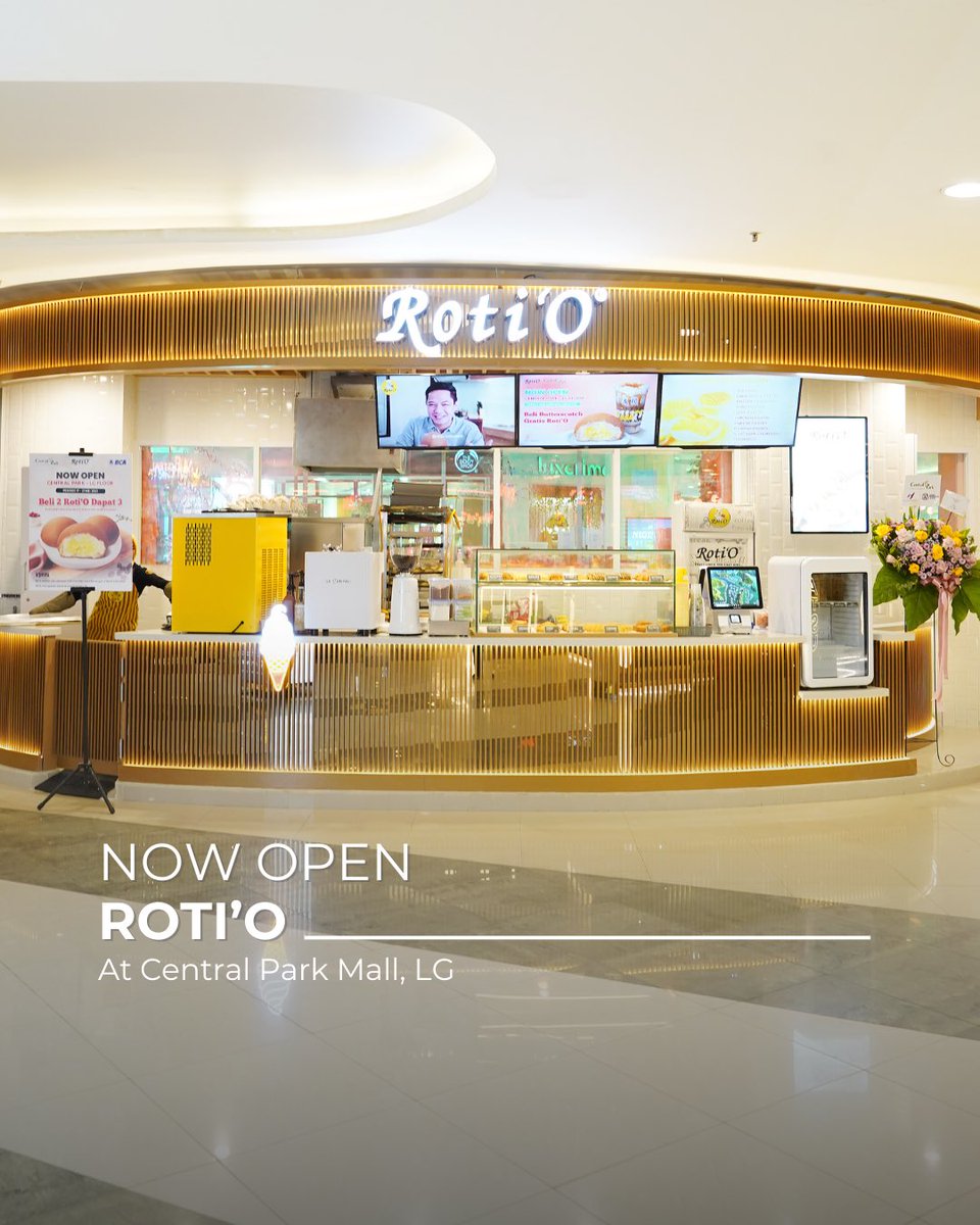 CentralParkMall's tweet photo. NOW OPEN
Roti'O at Central Park Mall, LG
#Centralparkmall #RotiO #RotiOIndonesia #TastyUntilTheLastBite https://t.co/LISlkqpVs5