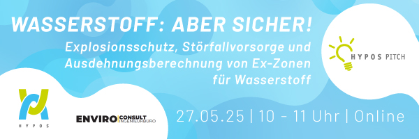 Sie arbeiten an der Umsetzung eines H2-Projekts und benötigen Unterstützung im Bereich #Explosionsschutz, Abstandsberechnungen und Störfallmanagement? Dann ist der #HYPOS-Pitch mit ECI genau das Richtige für Sie! Dr. Michael Lux beantwortet Ihre Fragen. t.ly/OBaYr