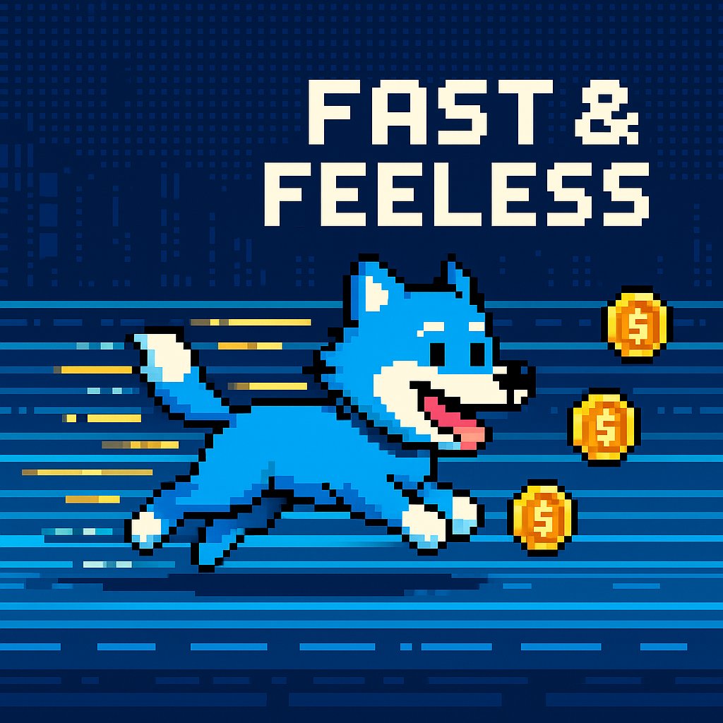 GionaVerse's tweet photo. 🚀 FAST &amp; FEELESS — That’s the $VINU way.
No gas. No waiting. Just blazing speed across chains.
Welcome to the future of dog coins. 🟦🐾
#VINU #FastCrypto #FeelessTransactions #MemeCoin #PixelArt #CryptoSpeed #Web3Dog #BinanceListing https://t.co/sZXZRF9Z2K