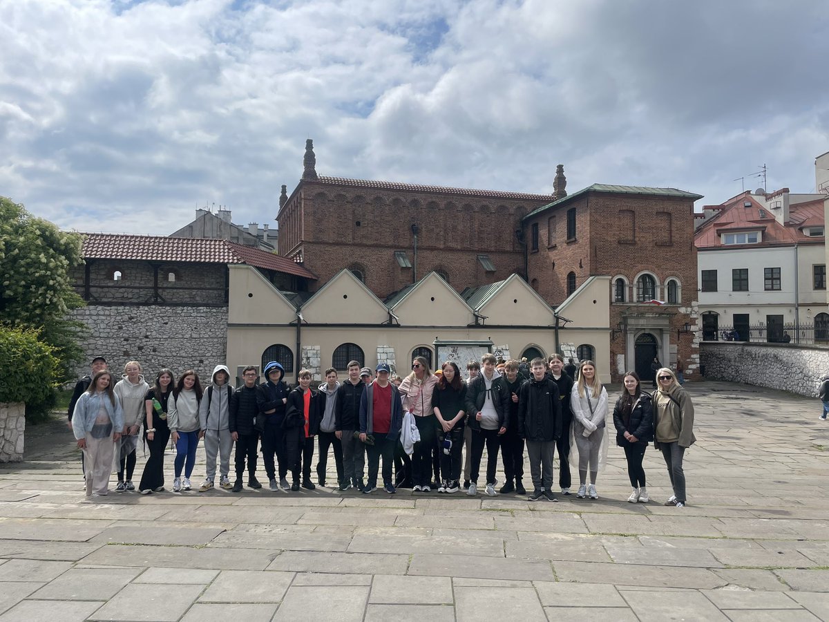 Good Morning! We are at the oldest synagogue in Krakow which is only open on Mondays. Galicia Museum next; a talk with a Holocaust survivor and then some shopping before the flight home. Everyone is well and looking forward to spending their pennies 😃