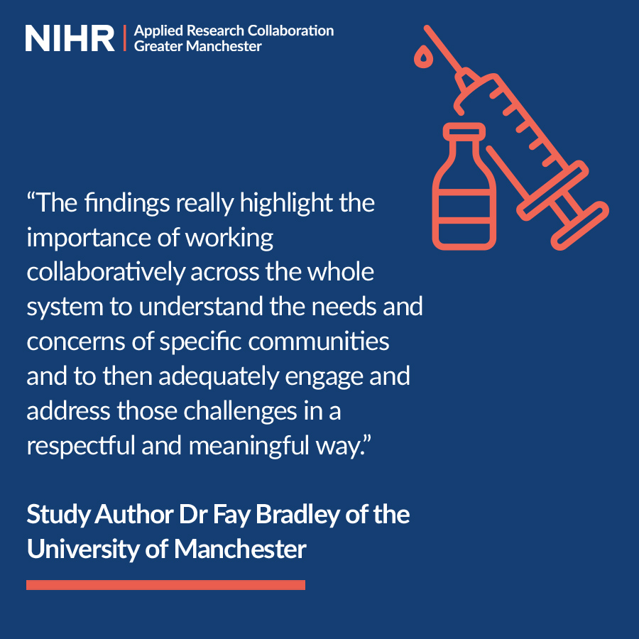 NIHR ARC Greater Manchester (@arc_gm_) on Twitter photo Our research study led by <a href="/OfficialUoM/">The University of Manchester</a> researchers explored Greater Manchester’s different approaches to addressing #COVID-19 vaccination inequalities amongst minority groups – in a bid to increase uptake within these communities
bit.ly/4k6Gzlp Our research study led by <a href="/OfficialUoM/">The University of Manchester</a> researchers explored Greater Manchester’s different approaches to addressing #COVID-19 vaccination inequalities amongst minority groups – in a bid to increase uptake within these communities
bit.ly/4k6Gzlp