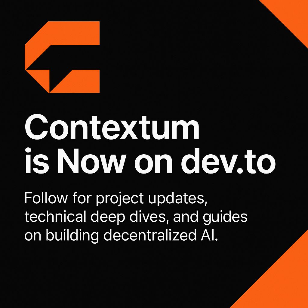 🚀 Contextum is now publishing on dev.to!
We're excited to share deep technical dives, architecture breakdowns, and practical code walkthroughs with the developer community.

🔍 Check out some of our latest posts:

🛡️ Secure On-Chain MCP Server Deployment for