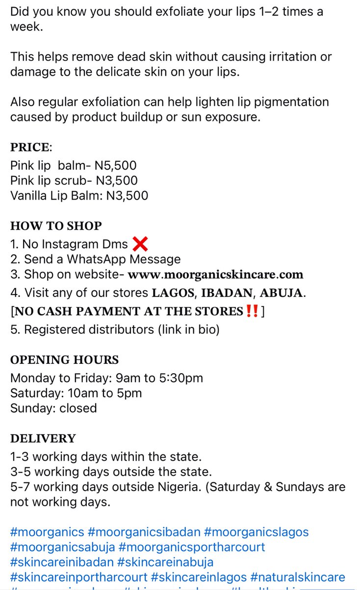mos_beautyhub's tweet image. #moorganics #moorganicsibadan #moorganicslagos #moorganicsabuja #moorganicsportharcourt #skincareinibadan #skincareinabuja #skincareinportharcourt #skincareinlagos #naturalskincare #moorganicsghana #skincareinghana  #healthyskin #clearblemishes #exfoliate #hydratedlips #lips