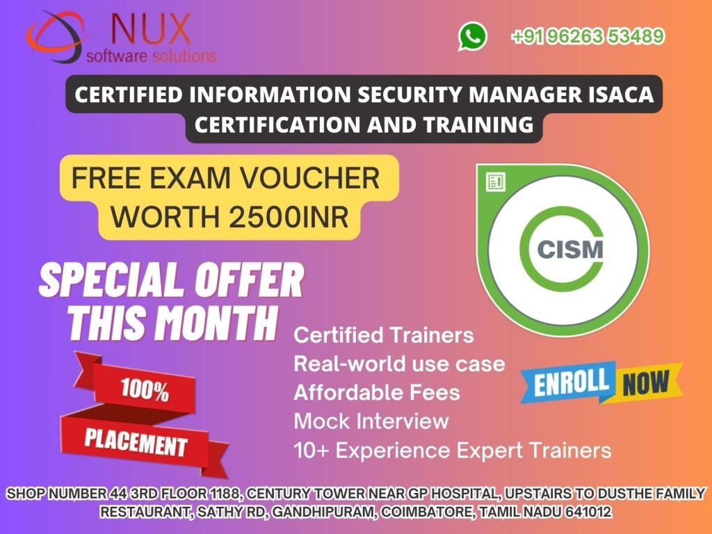 NuxSoftware's tweet image. Certified Information Security Manager (CISM)
#CISM
#CISMcertification
#CISACertification
#InformationSecurity
#CyberSecurity
#ITSecurity
#GovernanceRiskCompliance
#RiskManagement
#SecurityGovernanceBlue 
#CyberRisk
#DataSecurity
#DataPrivacy
#ISO27001
#GDPR
#PCICompliance