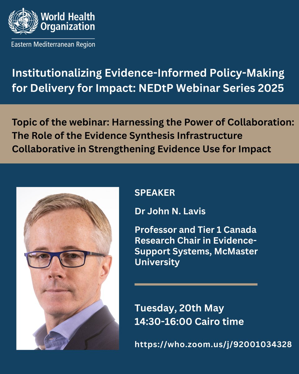 Join us for the 4th session of the Network for Evidence and Data to Policy (NEDtP) webinar series on Institutionalizing Evidence-Informed Policy-Making for Delivery for Impact.

The topic of this session will be:

Harnessing the Power of Collaboration: The Role of the Evidence