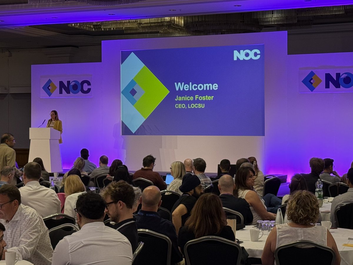 LOCSU's tweet photo. LOCSU’s chief executive Janice Foster begins day 2 of our #NOC25 

New to the conference this year is the marketplace - 17 stands representing industry organisations and regional LOCs. 

#optometry #dispensingopticians #opticians https://t.co/rMKC0lXYS2