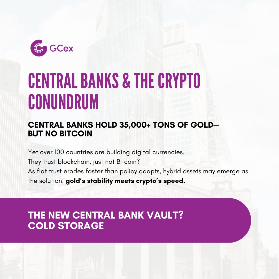 GCexlt's tweet photo. Is this the next monetary reset?
Which would you trust in 2050?
#Gold #Bitcoin #Tokenization #GCEX #Crptocurrency #GoldvsBitcoin https://t.co/Bqv84U323B