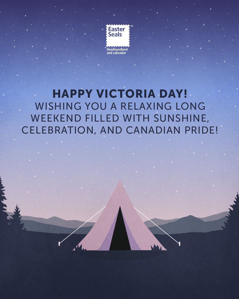 The Easter Seals NL office will be closed Monday, May 19th, 2025, for the Victoria Day Holiday.🏕
Have a great weekend, everyone!