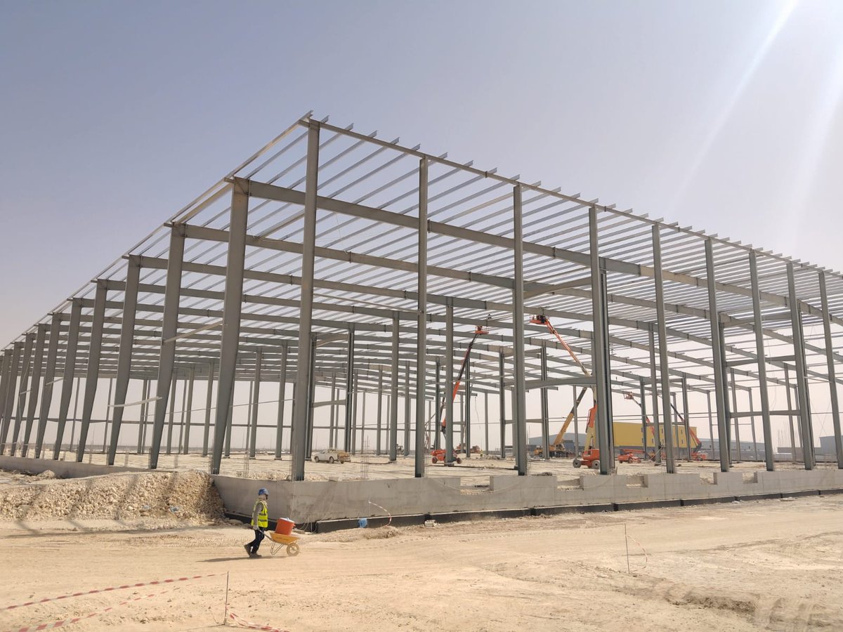 MARprojectsksa's tweet photo. Steel Erection in Progress | Hotpack Al-Kharj 
Progress is taking shape! Our team is moving steadily forward with the steel erection phase at the Hotpack Al-Kharj site  laying the foundation for a strong and sustainable structure. #WorkInProgress #SteelStructure #Hotpack #AlKharj https://t.co/BjVp1aj6Pn