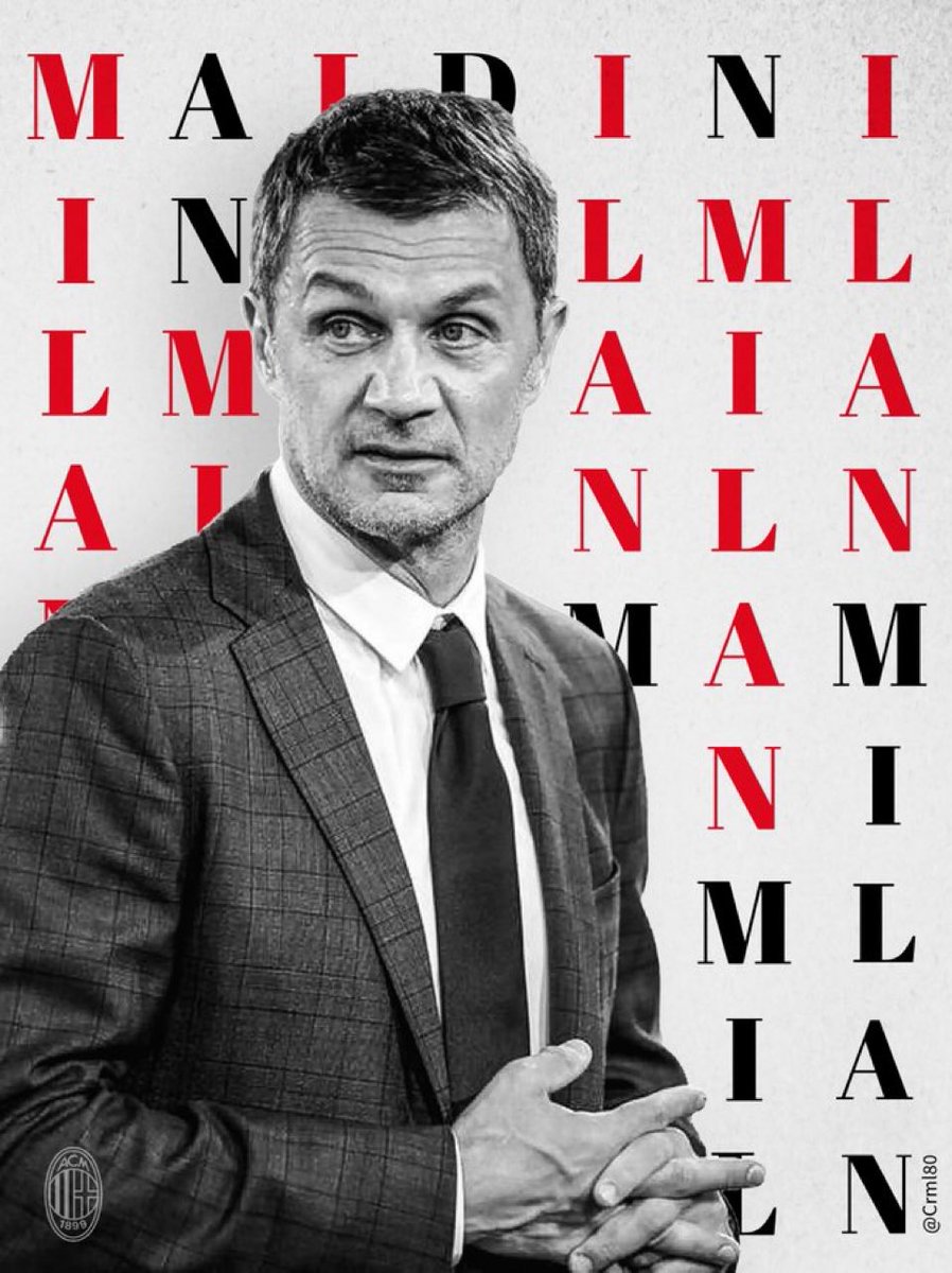 crml80's tweet photo. Maldini = Identità 
Maldini = @acmilan https://t.co/m0Cpsmnsu1