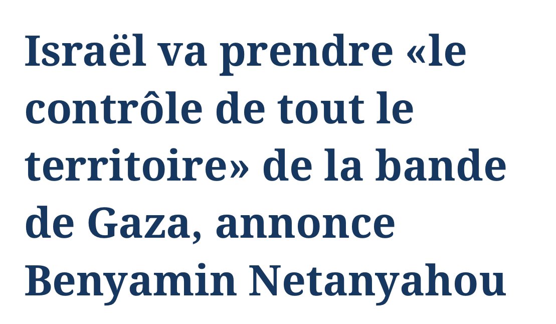 🇵🇸 Comme nous le disions dès samedi, Netanyahu met en œuvre son plan d’invasion, de colonisation et de nettoyage ethnique de la bande de Gaza. 

Ceux qui ont refusé de parler de génocide doivent maintenant comprendre l’ampleur et l’ignominie de ce qu’ils ont laissé faire.