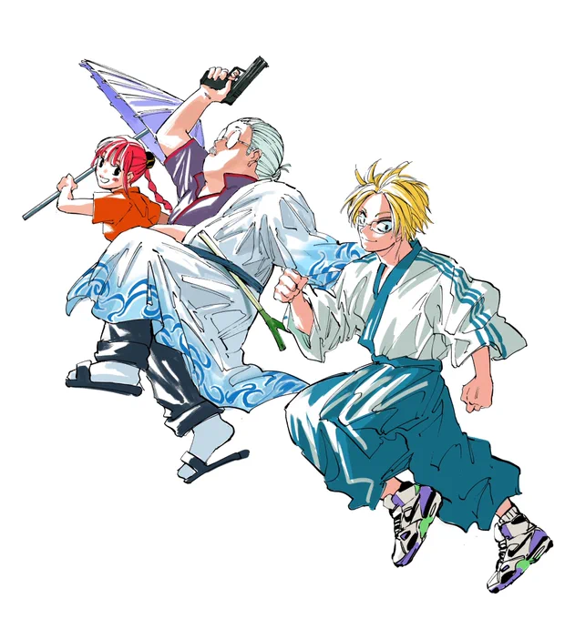 /#銀魂×#SAKAMOTODAYS\6/4㊌発売の #サカモトデイズ 最新22巻に空知英秋先生から帯コメントをいただきました!お礼に鈴木祐斗先生も「坂本 日常篇」イラストを描き下ろし!!22巻の発売をお楽しみにィィィ 
