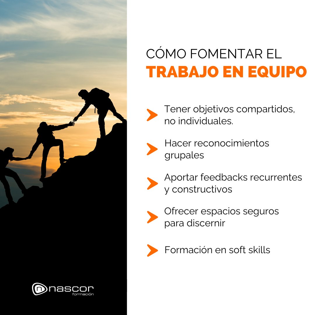El trabajo en equipo no solo aumenta la productividad de la empresa, también mejora el clima laboral, fluye la creatividad, aumenta la motivación de las personas y optimiza recursos. 

Revisa nuestra formaciones en soft skills para empresas aquí bit.ly/3Ud9bhv