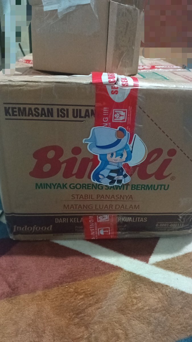 Dikirimin paket bimoli sama rieh wkwk