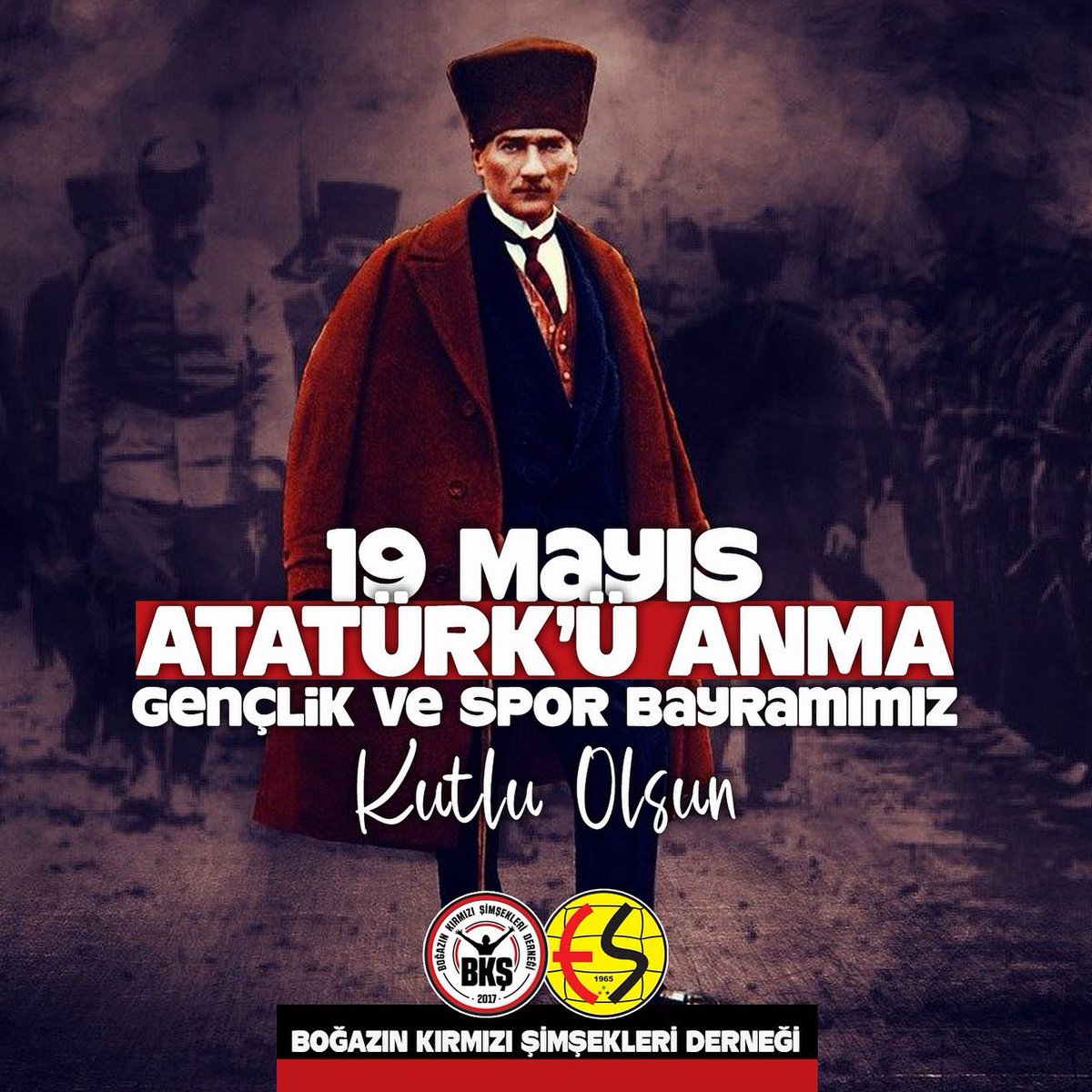 "Gençler, cesaretimizi takviye ve idâme eden sizsiniz. Siz, almakta olduğunuz terbiye ve irfan ile insanlık meziyetlerinin, vatan muhabbetinin, fikir hürriyetinin en kıymetli timsâli olacaksınız." M. Kemal ATATÜRK

19 Mayıs Atatürk'ü Anma, Gençlik ve Spor Bayramımız kutlu olsun.