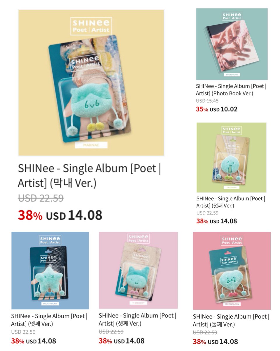★ SHINee GLOBAL UNION

<a href="/Ktown4u_com/">Ktown4u_com</a> x <a href="/PH_TAEMates/">✦ 𝐏𝐇 𝐓𝐀𝐄𝐌𝐚𝐭𝐞𝐬 ✦</a>

💛 SHINee - Single Album [Poet | Artist] is now OPEN! 

You can order the [Albums] through FC LINK and get a 35~38% discount on the Ktown4u website until 2025.05.26 09:00 KST!

🛒 Fanclub Discount Link
➡️