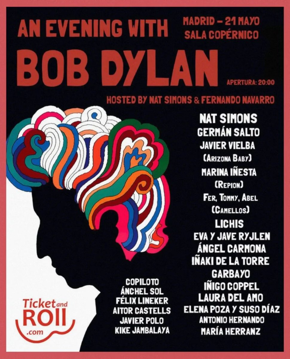Pues pasado mañana nos vamos a juntar un buen montón de amigos para repasar el mejor cancionero que se ha escrito (para mí, claro): el de Bob Dylan, en la misma semana en la que al bardo le caen 84 castañas. Promete ser emotivo y adrenalítico a partes iguales.