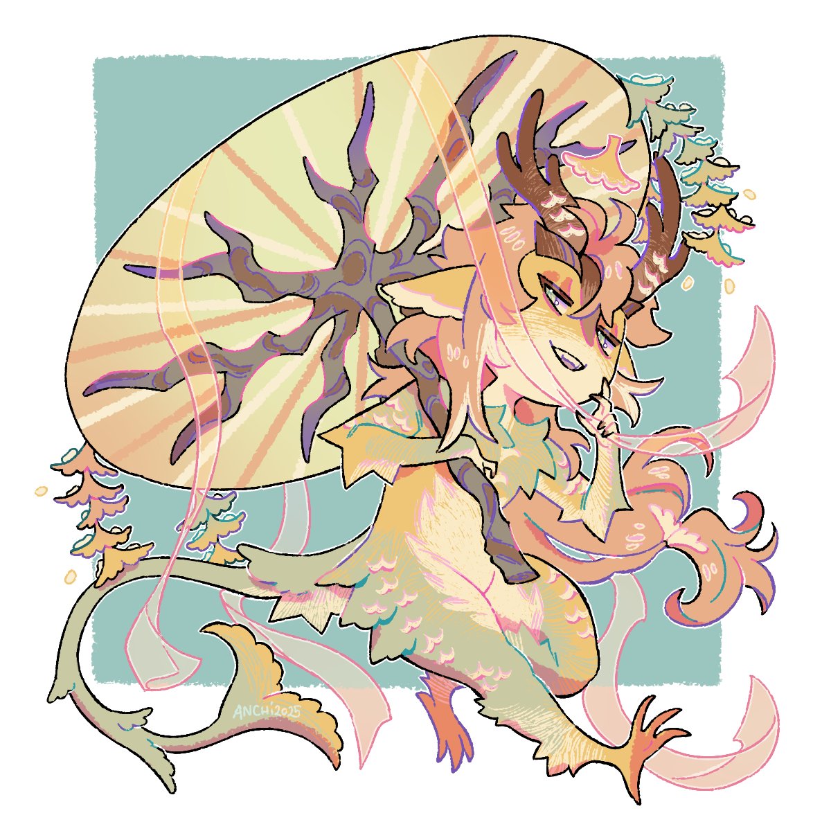 Browbird goober commission for SkellumSketch on DeviantArt with their oc Song JinHai