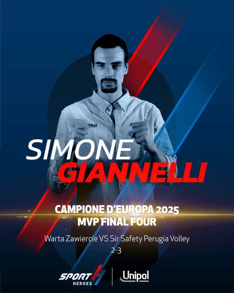 Unipol Corporate (@unipolcorporate) on Twitter photo La <a href="/SIRVolleyPG/">Sir Safety Perugia</a> con <a href="/Gian__9/">Simone Giannelli</a> vince la sua prima Champions!
La squadra umbra ha battuto al quinto set i polacchi del Warta Zawiercie. Il ns Sport Heroe chiude in gloria con il premio di MVP della Final Four e viene nominato miglior palleggiatore del torneo!
#goSir #TheChampions La <a href="/SIRVolleyPG/">Sir Safety Perugia</a> con <a href="/Gian__9/">Simone Giannelli</a> vince la sua prima Champions!
La squadra umbra ha battuto al quinto set i polacchi del Warta Zawiercie. Il ns Sport Heroe chiude in gloria con il premio di MVP della Final Four e viene nominato miglior palleggiatore del torneo!
#goSir #TheChampions
