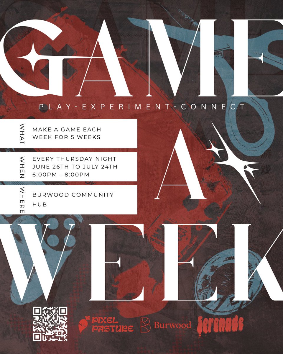 PixelPasture's tweet image. GAME A WEEK IS BACK!!!
5 more weeks, 5 more games all happening every Thursday 26th June to 24th July.
Registration opening soon!