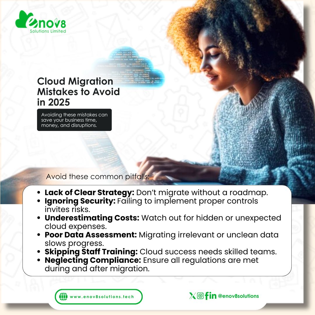 Enov8Solutions's tweet photo. Planning a move to the cloud in 2025? Avoiding these mistakes can save your business time, money, and disruptions.
#CloudMigration #Cloud2025 #Serverless #ServerlessArchitecture #EdgeComputing #IoT #cloudcomputing #cybersecurity #kiwior https://t.co/OZpRMp6lQF