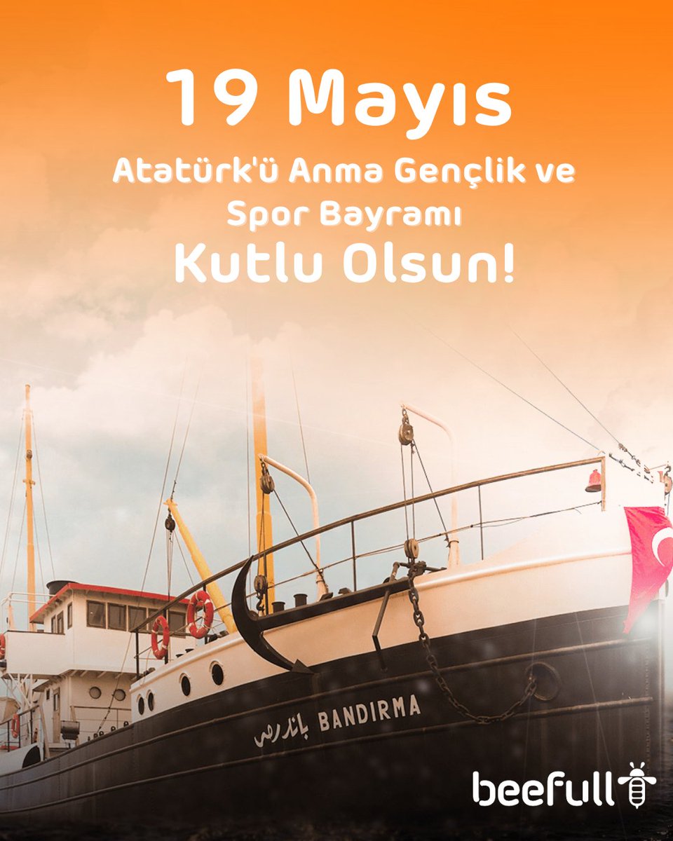 19 Mayıs 1919, özgürlüğe atılan ilk adımdır. Gazi Mustafa Kemal Atatürk’ü ve silah arkadaşlarını minnetle anıyoruz. 19 Mayıs Atatürk'ü Anma, Gençlik ve Spor Bayramı kutlu olsun!

#19mayıs#Beefull