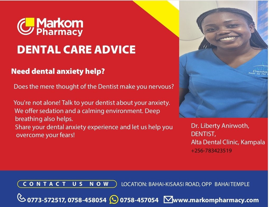 Are you anxious about visiting a Dentist? Here's what you need to know. #DentalCare #HealthTips #MarkomPharmacy #HealthLiteracy