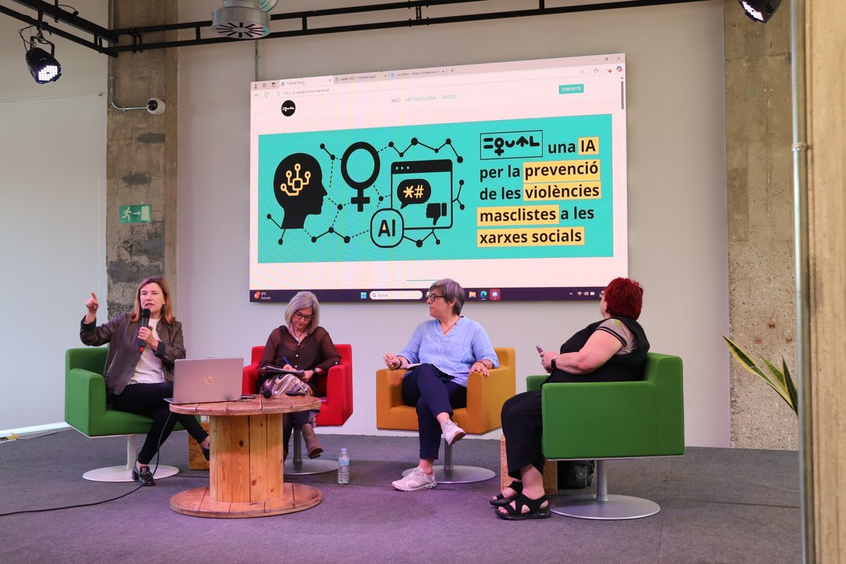 lourdes Muñoz (@lourdesmunoz) on Twitter photo 🙋🏼♀️Divendres vaig presnetar el projecte #EQUAL a les V Jornades #DataFemism, des de <a href="/donesenxarxa/">Dones en Xarxa</a> amb l'equip de #DAWO, hem creat aquest bot de #IA per a detectar missatges masclistes / feministes entorn a comunitats en xarxes socials
👉🏼 p-equal.donesenxarxa.cat
#DataWomen 🙋🏼♀️Divendres vaig presnetar el projecte #EQUAL a les V Jornades #DataFemism, des de <a href="/donesenxarxa/">Dones en Xarxa</a> amb l'equip de #DAWO, hem creat aquest bot de #IA per a detectar missatges masclistes / feministes entorn a comunitats en xarxes socials
👉🏼 p-equal.donesenxarxa.cat
#DataWomen