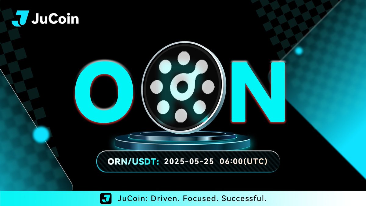 Jucom_Official's tweet photo. 📢New Listing @OreNet_RWA
JuCoin will list ORN/USDT trading pair on May 25, 2025
🔷Deposit Time: 6:00 (UTC) on May 24, 2025
🔷Trading Time: 6:00 (UTC) on May 25, 2025
🔷Withdrawal Time: 7:00 (UTC) on May 25, 2025
👉More Information: https://t.co/cG6SZZlkaK
#JuCoin #RWA $ORN https://t.co/814TFBqBc2