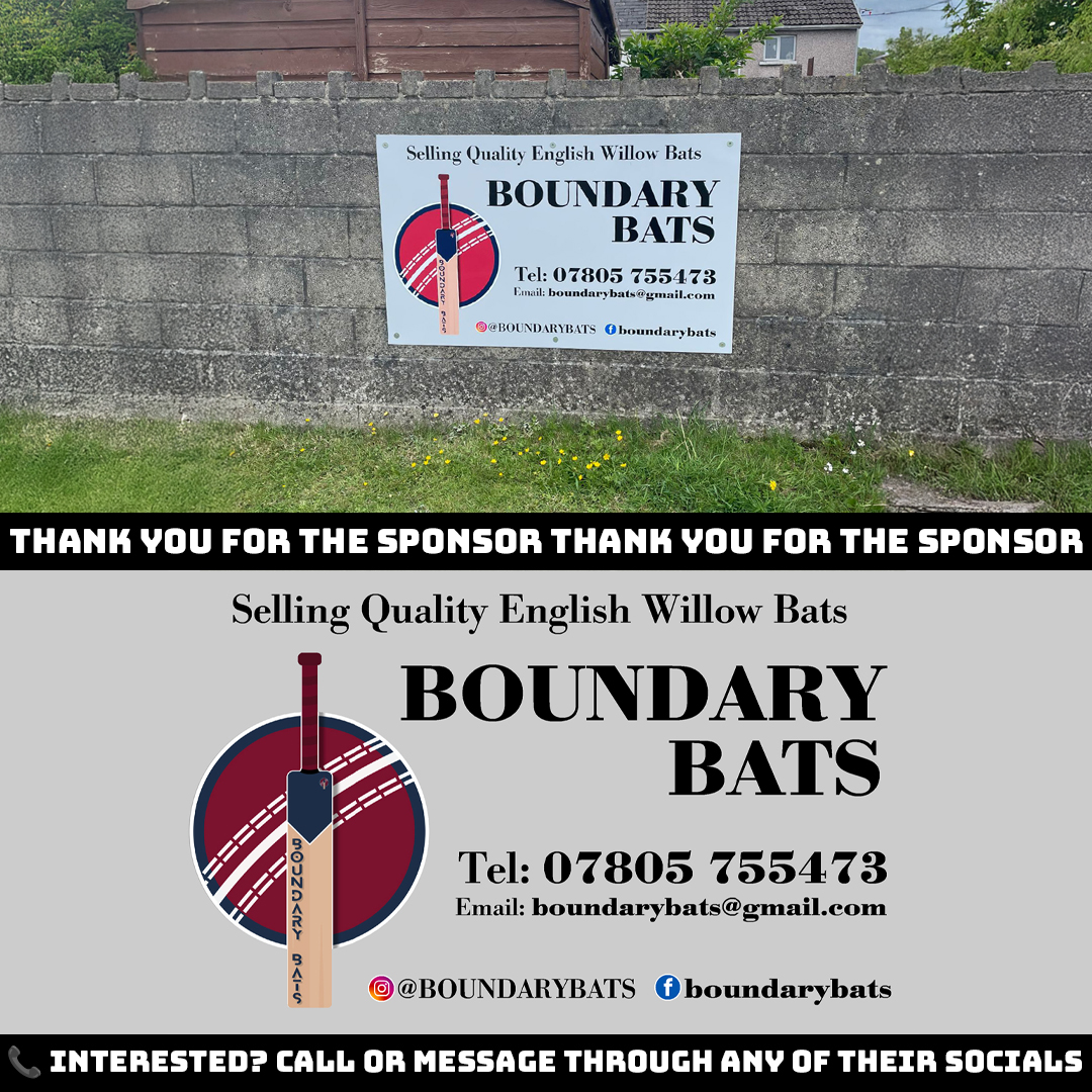 SPONSOR SHOUTOUT | BOUNDARY BATS 🏏

A massive thank you to Boundary Bats for supporting Maesteg CC this season by purchasing an advertising board at the club!

📞 07805 755473
📧 boundarybats@gmail.com
📱 @ boundarybats on Instagram &amp; Facebook