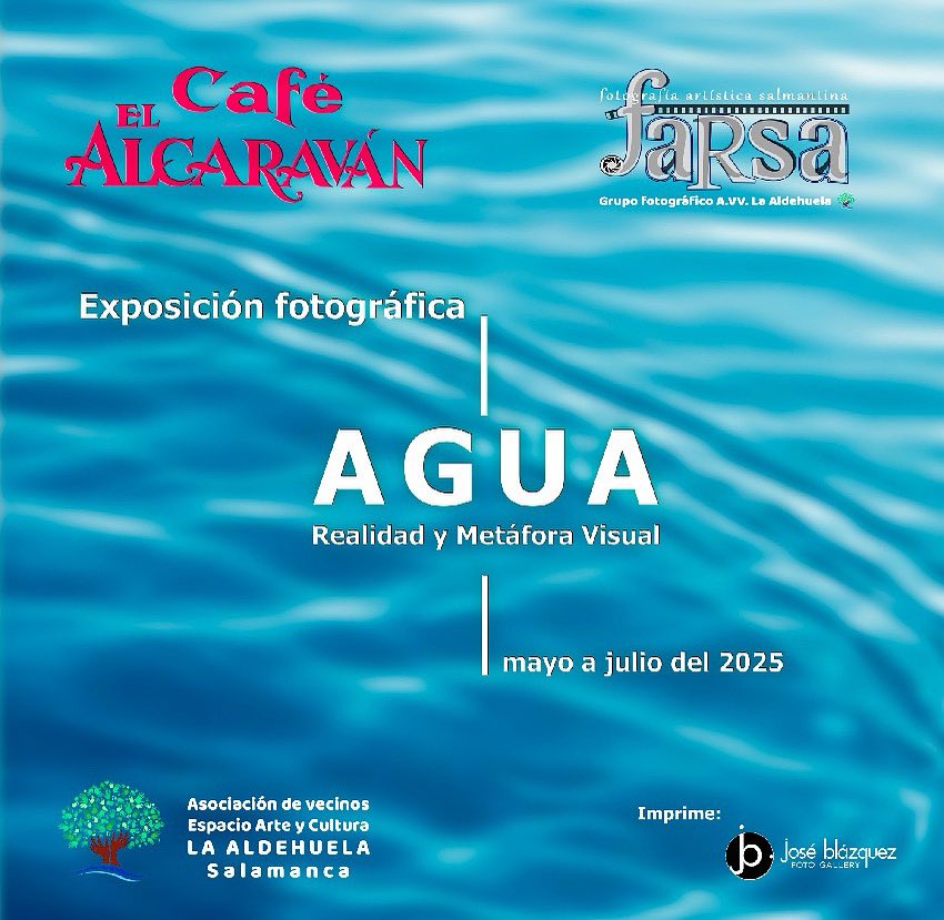teterfraile's tweet photo. 📸📸📸
¡Nueva expo en Salamanca!
“Agua. Realidad y Metáfora Visual”
23 fotógrafos y fotógrafas del grupo de fotografía de la Aldehuela muestran su mirada sobre el agua: real, simbólica, poética…
Lugar: Café El Alcaraván (sala de arriba)
Cuándo: Mayo, junio y parte de julio https://t.co/rEOwobGggo