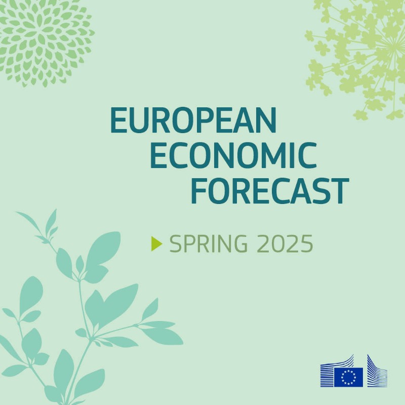 ecfin's tweet photo. The @EU_Commission has just published its Spring 2025 #ECForecast. We expect the EU 🇪🇺 economy to keep growing at a modest rate this year, with growth expected to pick up in 2026, despite heightened global policy uncertainty and trade tensions.

Read the full forecast 👇