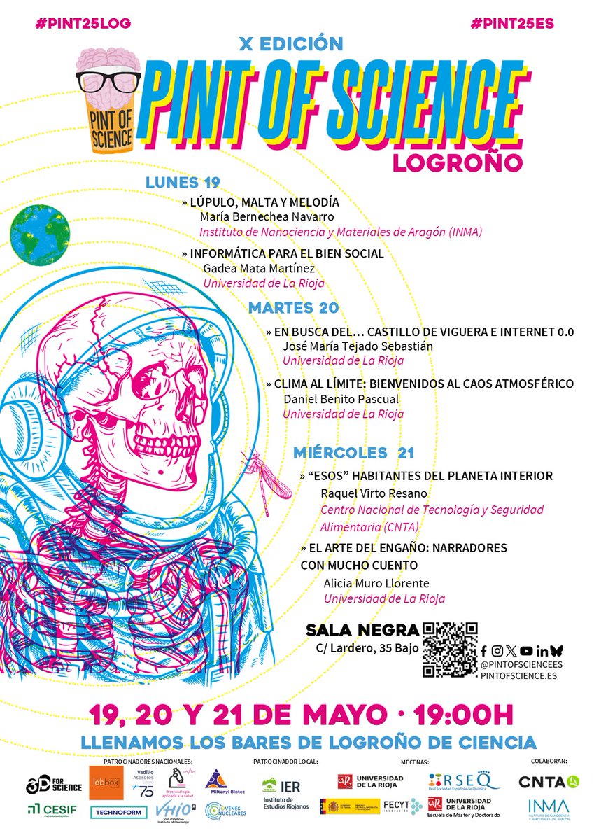 ARAID_ES's tweet image. 🔝Hoy María Bernechea👩🏻‍🔬 (investigadora ARAID en INMA Unizar) se sube al escenario de @pintofscienceES en Logroño con la charla "Lúpulo, malta y melodía"‼️

Hablará sobre la #Ciencia de la cerveza 🍻 y lo amenizará con música 🎵 

🌎@LaSalaNegra 
⏰19h

👉 pintofscience.es/events/logrono