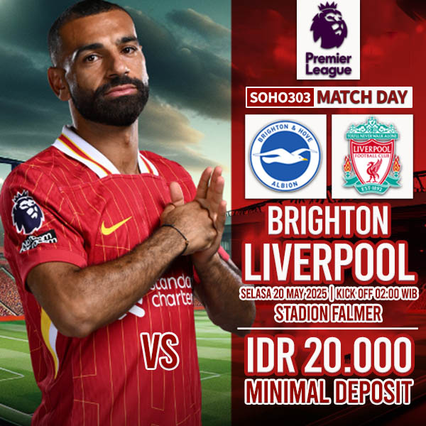 cuan_naga's tweet photo. English Premier League | SOHO303

20/May 02:00 Brighton vs Liverpool HDP 0 : 0

#soho303 #liga1 #ligainggris #ligaitaly #ligaspanyol #persija #sbobet #chelsea #arsenal #liverpool #fyp #intermilan #roma #acmilan #juventus #barcelona #psg #ligachampion #intermilan #nice #psg https://t.co/grDfRQjX1Q