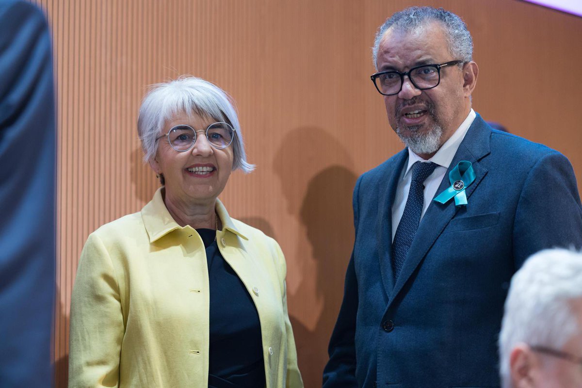 My deep thanks to Swiss Federal Councillor <a href="/elisabeth_baume/">Elisabeth Baume-Schneider</a> for opening #WHA78 and for expressing strong support for <a href="/WHO/">World Health Organization (WHO)</a> and multilateralism. We welcome the new contribution of $80 million for our lifesaving work.

We need one world together, for #HealthForAll, now more than