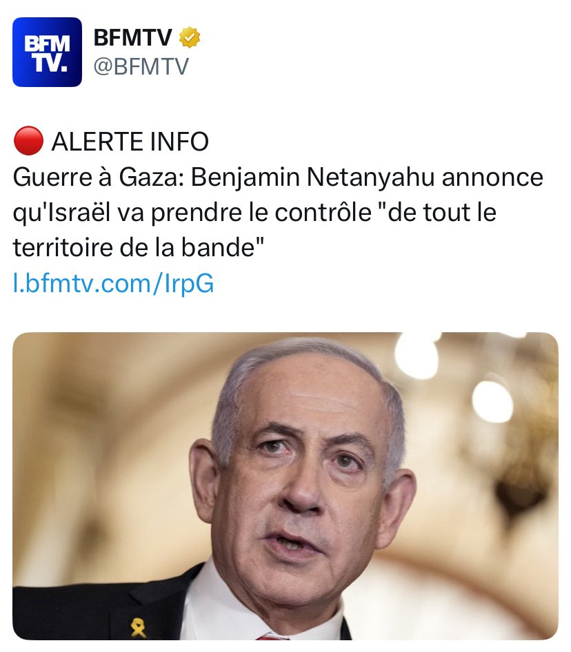 On appelle ça un nettoyage ethnique, pas la « guerre à Gaza ». 
l.bfmtv.com/IrpG