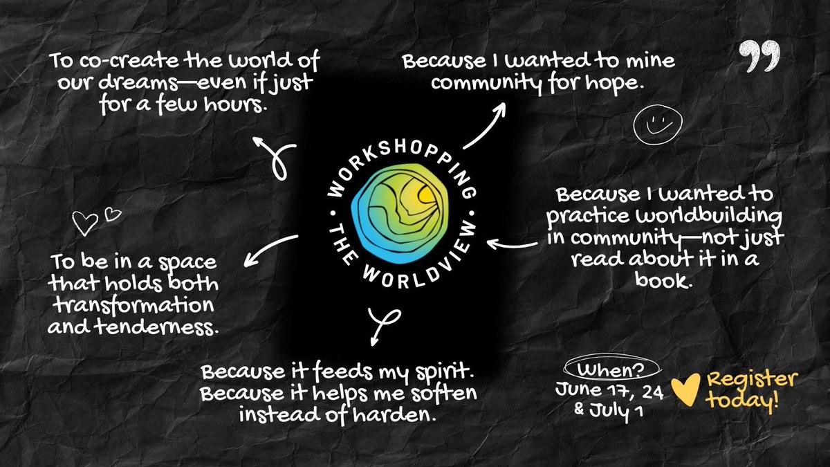 What draws us into a space like Workshopping the Worldview? For many, it’s the chance to co-create something bold, honest, and alive. It’s the longing for community rooted in care—where dreaming together is a form of action. Join the us this June. resonance-network.org/wwv