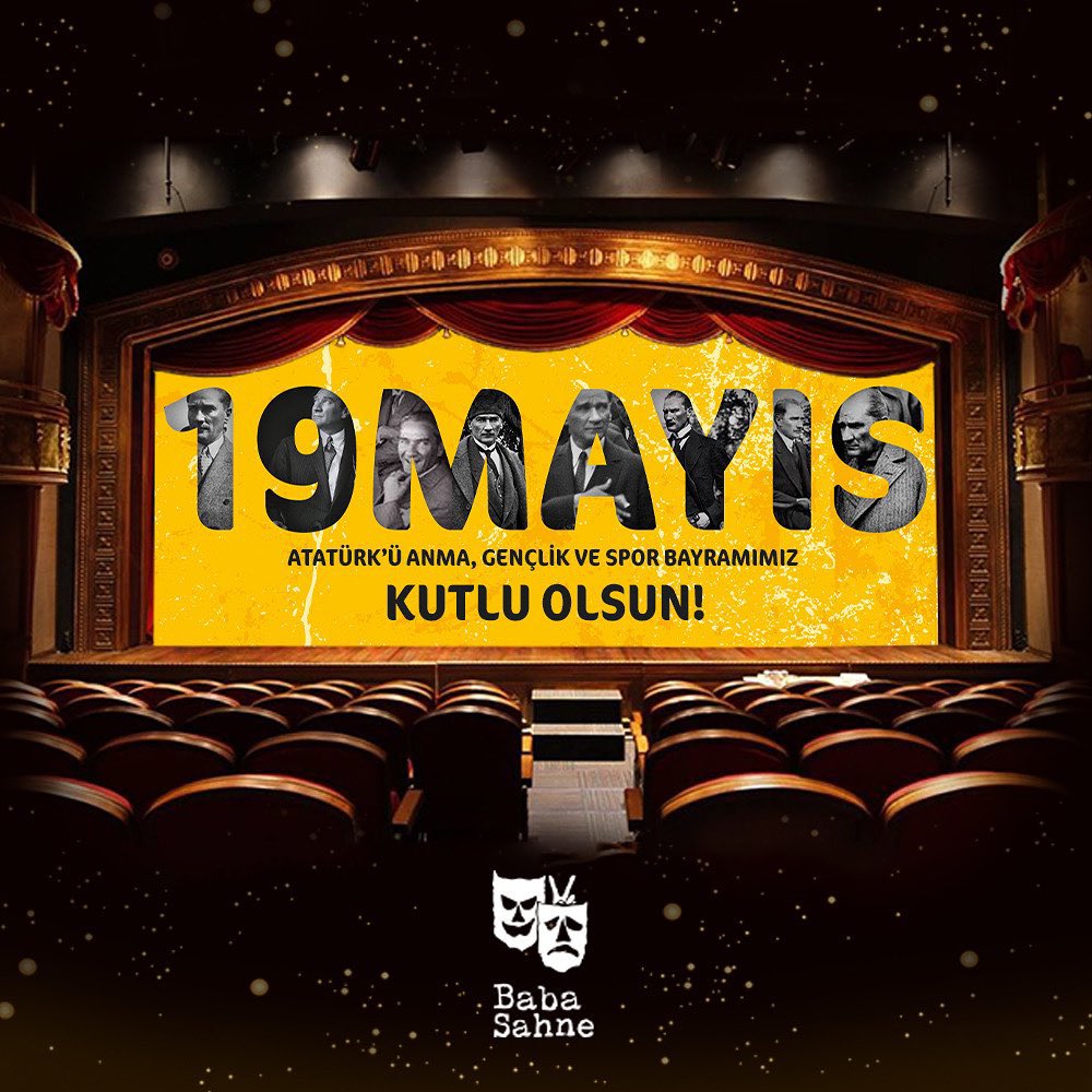 19 Mayıs Atatürk'ü Anma, Gençlik ve Spor Bayramımız Kutlu Olsun!

#BabaSahne #19Mayıs #GençlikveSporBayramı