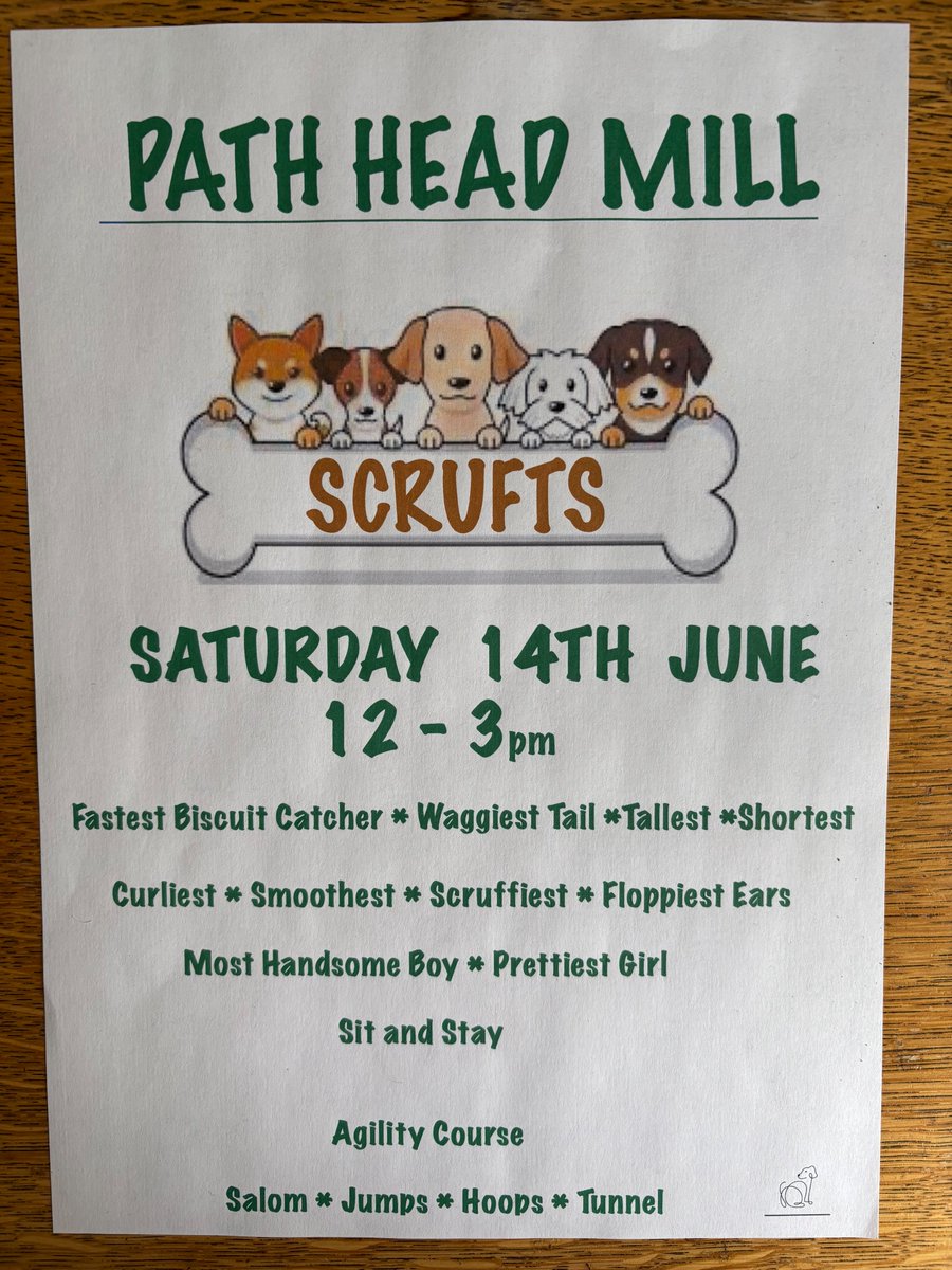 Join us for "possibly" the best dog show in the north east - we certainly have the best dogs visiting us! Our "Scrufts" event is on 14th June form 12 until 3. Take a look at the wonderful categories below - can your furry friend enter any of them? We are sure they can.
