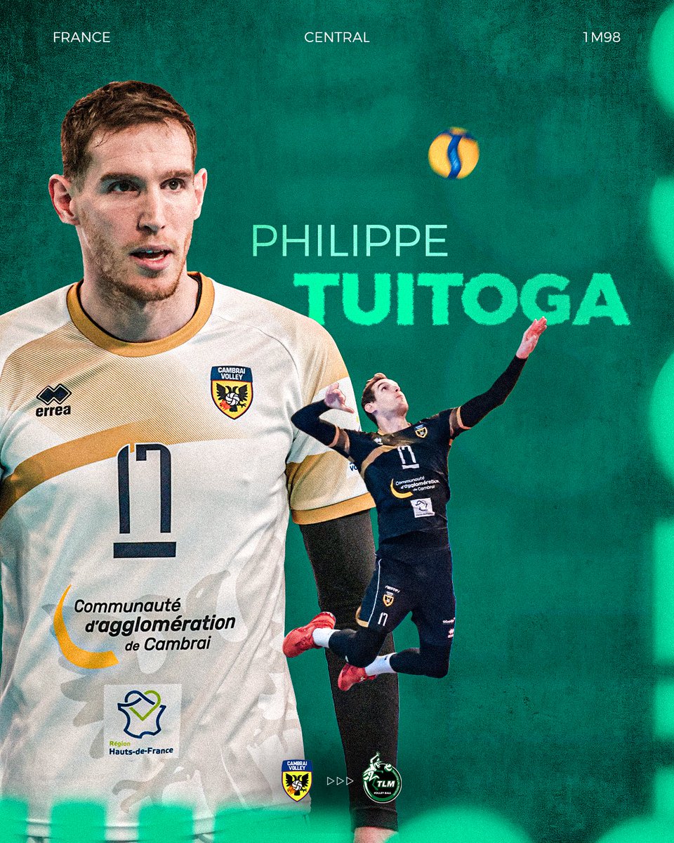 🔥 Philippe Tuitoga rejoint le TLM !

Avec 30 sélections en équipe de France 🇫🇷 et un parcours impressionnant en Ligue A, le central de 1m98 apportera son expérience et sa solidité au filet. Le club est fier de l’accueillir et prêt à viser de nouveaux succès ! 💚🏐