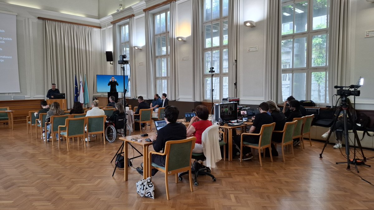 MOSAIC_EU_'s tweet photo. At GAAD 2025 in Nova Gorica, Gyurica Albert (RTV Slovenija) spotlighted how AI can support—but not replace—accessible subtitles.

Read more 👉 https://t.co/mGRPnBhhEc
#GAAD2025 #Accessibility #AI #Subtitles #MOSAIC https://t.co/MOfuzTblYB