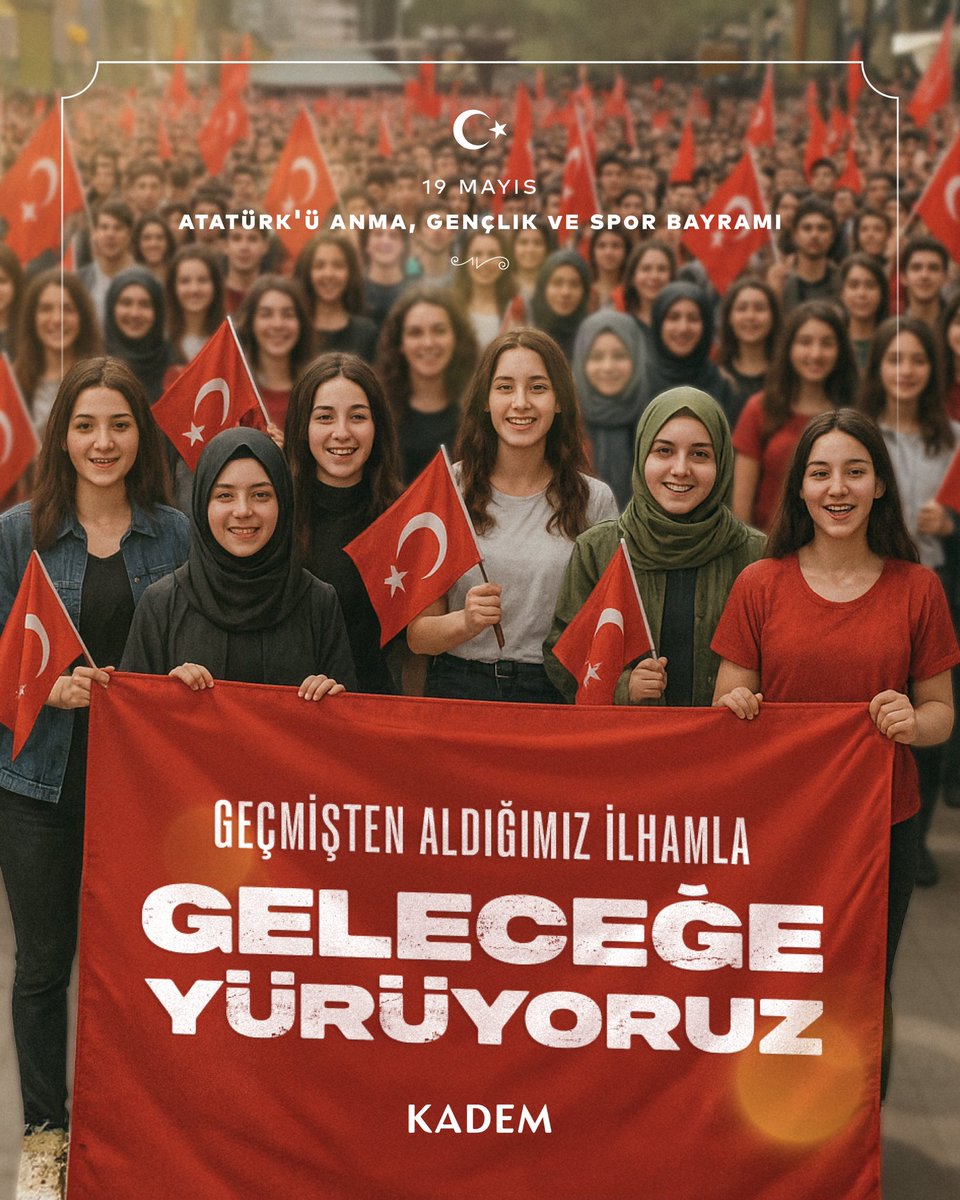 19 Mayıs,  gençliğe duyulan sonsuz güvenin ifadesidir.

Düşünen, inanan, üreten ve daha adaletli bir gelecek için mücadele eden gençler varsa umut da vardır.

#19Mayıs Atatürk’ü Anma, Gençlik ve Spor Bayramınız kutlu olsun.