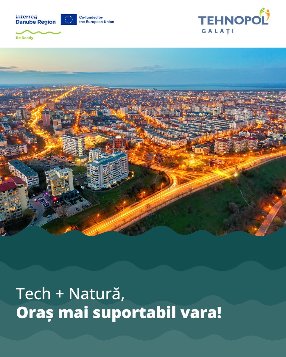 ASOCTEHNOPOL's tweet photo. 💡 Tech + Natură = Oraș mai suportabil vara!

În proiectul BE READY, urbanismul devine climatic:
- Senzori pentru monitorizarea temperaturii
- Piste de bicicletă umbrite
- Clădiri orientate eficient
- Suprafețe deschise la culoare https://t.co/NKMhfCARzx