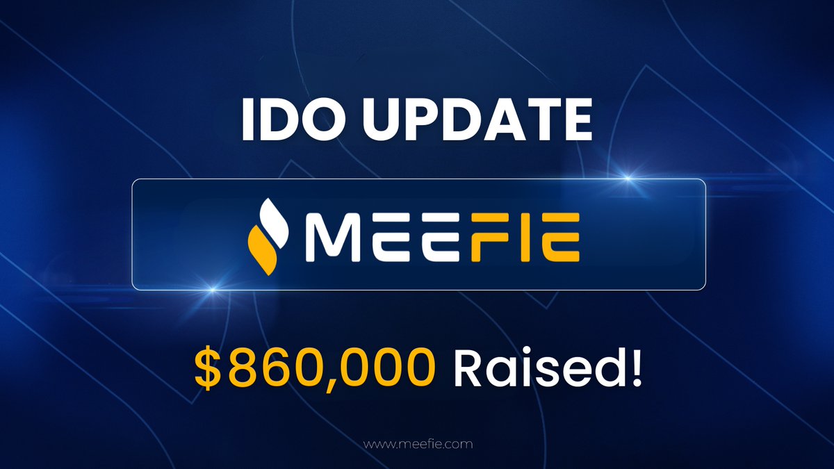 🚨💰 MeeFie Hits $860,000 in Total Fundraising! 💰🚨

We’re thrilled to announce that MeeFie has successfully raised a total of $860,000 across multiple launchpads! 🎉

From Ixirpad, Spores Network to SEAFI, KDG, and SiriusPad — each milestone has been powered by the incredible