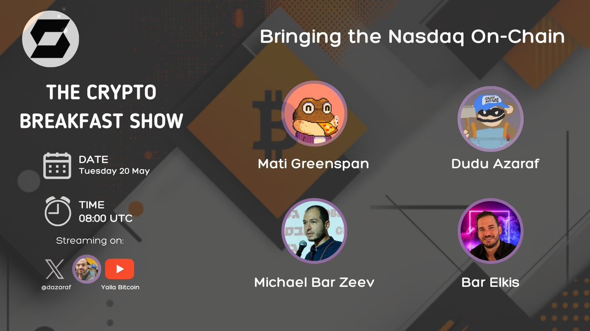 While degens are distracted by dog coins, the smartest builders are putting Nasdaq on-chain.

This week we’re joined by <a href="/micobz/">Michael Bar-Zeev</a> and Bar from <a href="/shiftrwa/">SHIFT (Ex Auroca)</a> to talk about RWA tokenization and the SHIFT towards on-chain assets. 

We’ll be diving into:

🔸 What Asset-Referenced Tokens