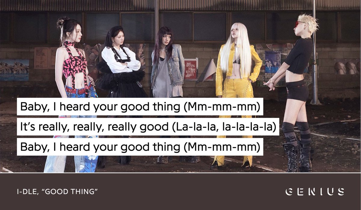 Genius_kor's tweet photo. After the recent rebrand, I-DLE (@official_i_dle) is back! With their 8th mini album and the title track "Good Thing" in tow, they're here to dominate another K-pop summer. Check out the lyrics to the song on Genius now!

#idle #We_are #Good_Thing

🔗: https://t.co/e35GLlhCTY https://t.co/OCze81MKVX